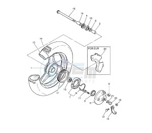 PW 50 drawing FRONT WHEEL