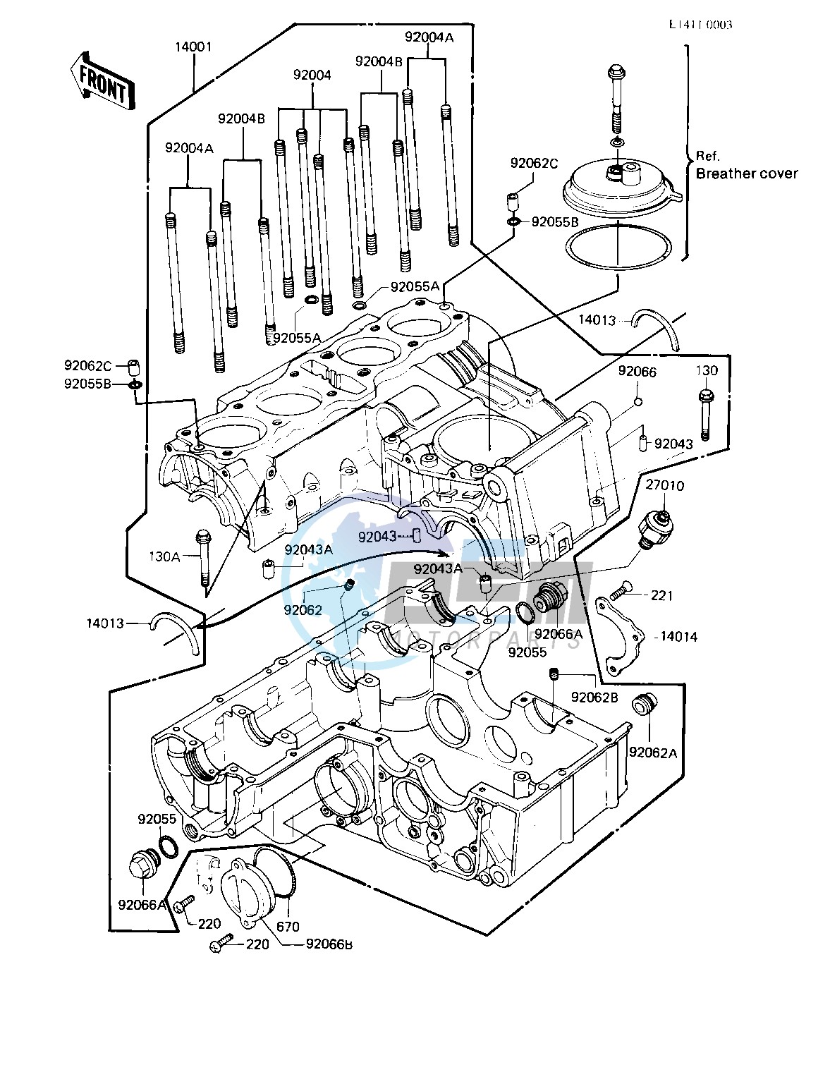 CRANKCASE -- 83 H3- -