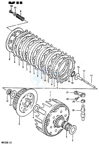 RM125 1983 drawing CLUTCH