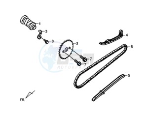 SYMPHONY SR 125 CH drawing CHAIN / CHAIN TENSIONER / CHAIN GUIDE