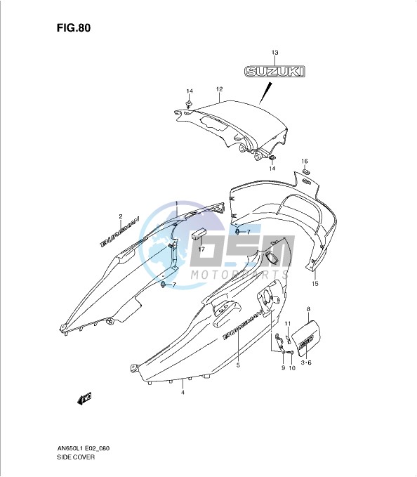 SIDE COVER (AN650L1 E19)