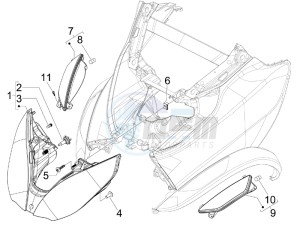 MP3 125 ie Touring drawing Head lamp - Turn signal lamps