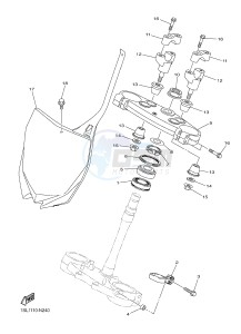 YZ450F (B111 B112 B113 B114) drawing STEERING