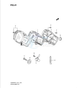 GSXF650 drawing SPEEDOMETER (GSX650FUL1 E24)