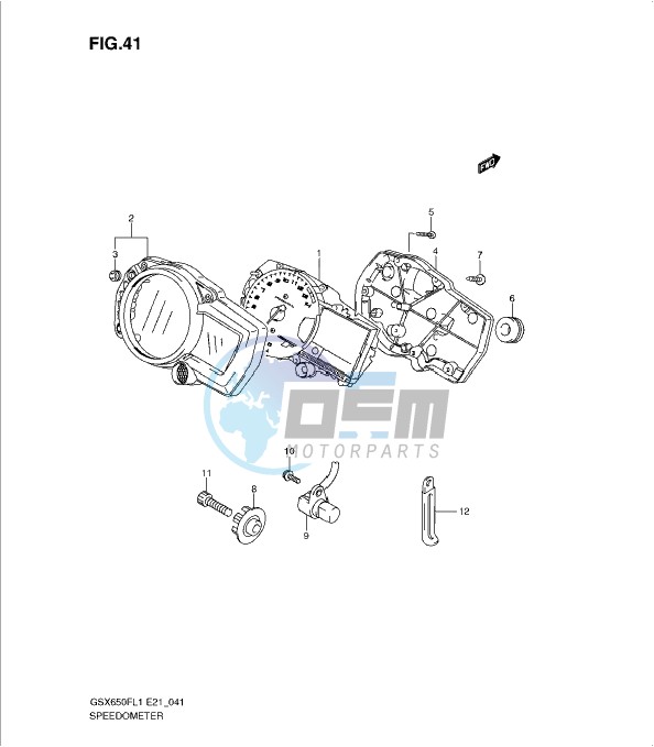 SPEEDOMETER (GSX650FUL1 E24)