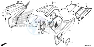 TRX500FE1H Europe Direct - (ED) drawing SIDE COVER/TANK COVER