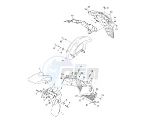 YP R X-MAX SPORT 250 drawing FENDER