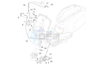 Sprint iGET 125 4T 3V ABS (EMEA) drawing Brakes pipes - Calipers (ABS)