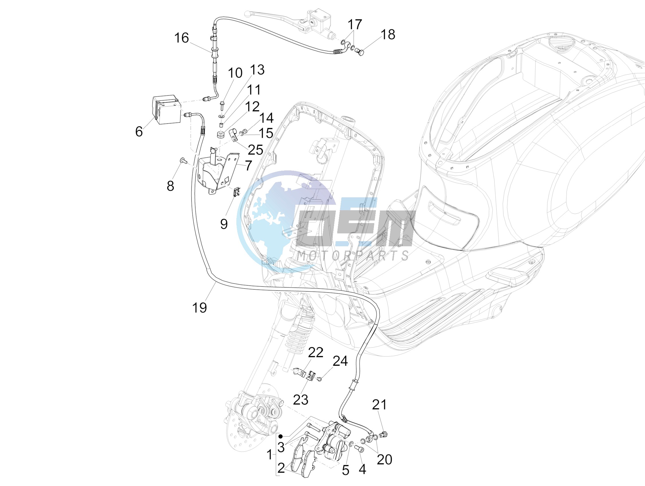 Brakes pipes - Calipers (ABS)