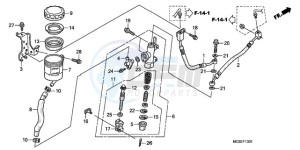 ST1300A9 Australia - (U / ABS MME) drawing RR. BRAKE MASTER CYLINDER (ST1300A)