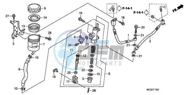 RR. BRAKE MASTER CYLINDER (ST1300A)