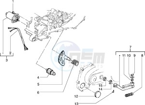 NRG 50 drawing Starting motor-starter lever