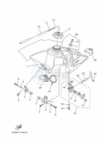 YZ85LW YZ85 (B0G7) drawing FUEL TANK