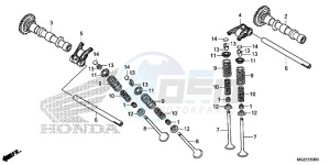 CB500FAE CB500F ABS UK - (E) drawing CAMSHAFT/ VALVE