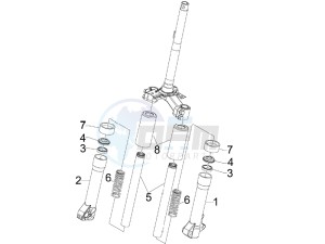 Liberty 200 4t Sport e3 drawing Fork components (Escorts)