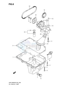 GSX-R600 (E2) drawing OIL PAN - OIL PUMP