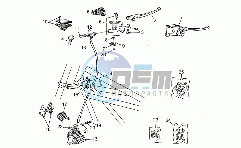 Rh front brake system