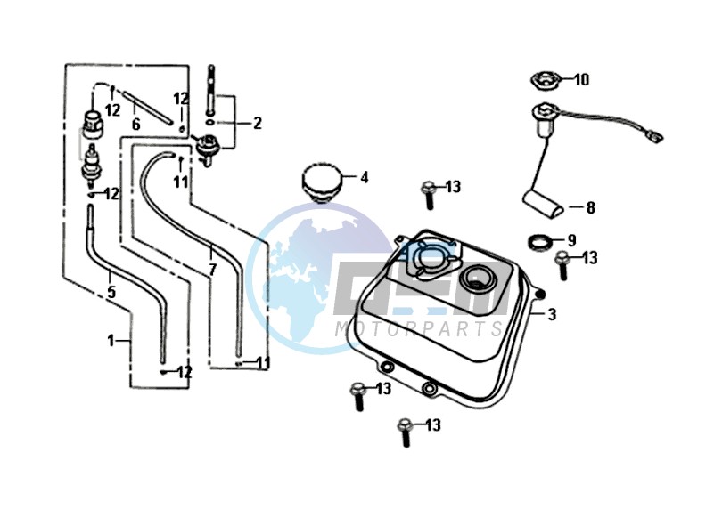 GAS TANK -  PETROL VALVE