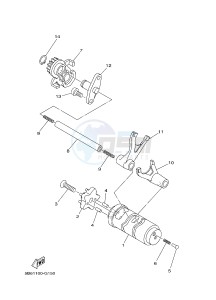 TT-R110E (B51A B51B B51C B51C) drawing SHIFT CAM & FORK