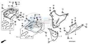 CBR125RW9 Germany - (G / WH) drawing UNDER COWL (CBR125RW7/RW9/RWA)