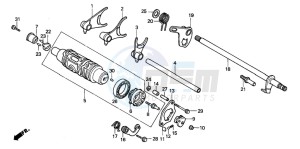 TRX300 FOURTRAX 300 drawing SHIFT DRUM