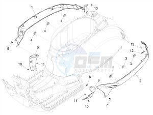 GTS 125 E4 ABS 4T SUPER (EMEA) drawing Side cover - Spoiler