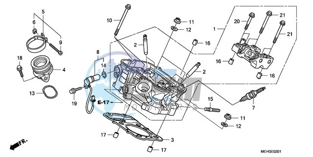 REAR CYLINDER HEAD