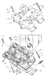 XJ S DIVERSION 600 drawing CYLINDER HEAD