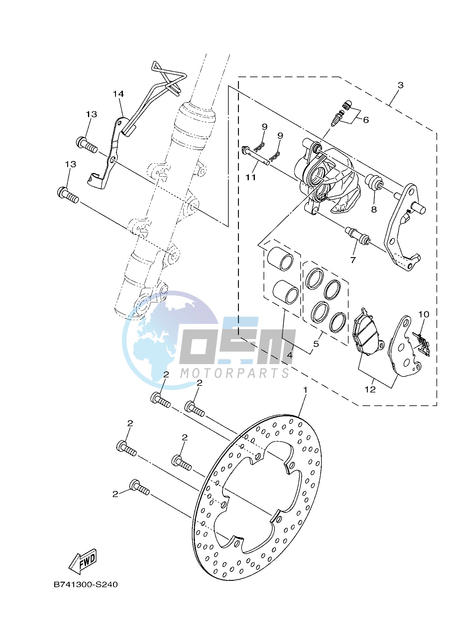 FRONT BRAKE CALIPER