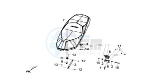 JOYMAX 125 drawing BUDDYSEAT / REAR LUGGAGE FRAME /