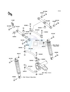 KLF300 KLF300-B18 EU GB drawing Rear Suspension