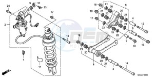 GL1800A France - (F / CMF) drawing REAR CUSHION