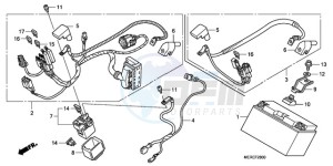 CBF600N9 France - (F / CMF) drawing BATTERY