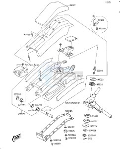 JS 300 A [300 SX] (A1-A5) [300 SX] drawing HANDLE POLE-- JS300-A1- -