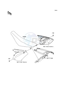 KX450F KX450EBF EU drawing Seat