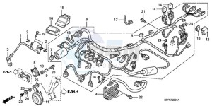 CBR125RWA France - (F / CMF WH) drawing WIRE HARNESS (CBR125RW7/RW9/RWA)