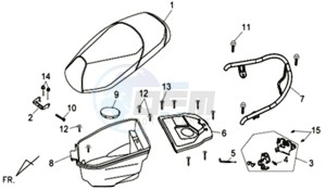 ALLO GT 25KMH 50 drawing HELMET BOX