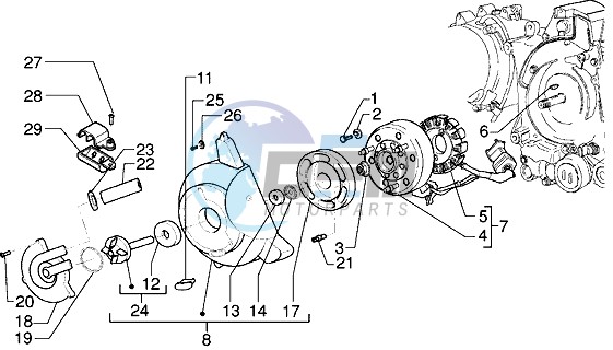 Flywheel magneto