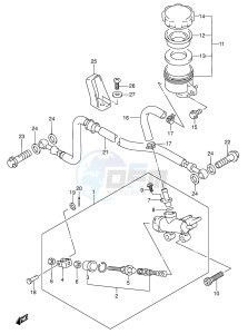 GSX750F (E2) drawing REAR MASTER CYLINDER