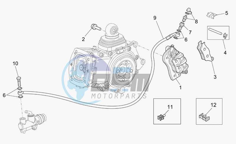 Rear brake caliper