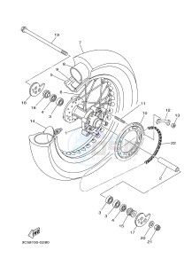 XT250 XT250D SEROW (1YB3) drawing REAR WHEEL