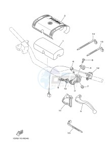 YZ125 (1SR9 1SRA 1SRB 1SRC 1SRC) drawing HANDLE SWITCH & LEVER