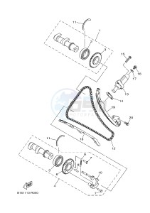 YFM700FWBD YFM70KPHJ KODIAK 700 EPS HUNTER (B32N) drawing CAMSHAFT & CHAIN