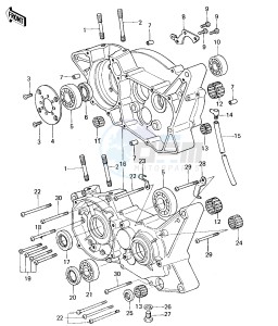 KX 125 A (A4-A5) drawing CRANKCASE -- 78-79 KX125-A4_A5- -