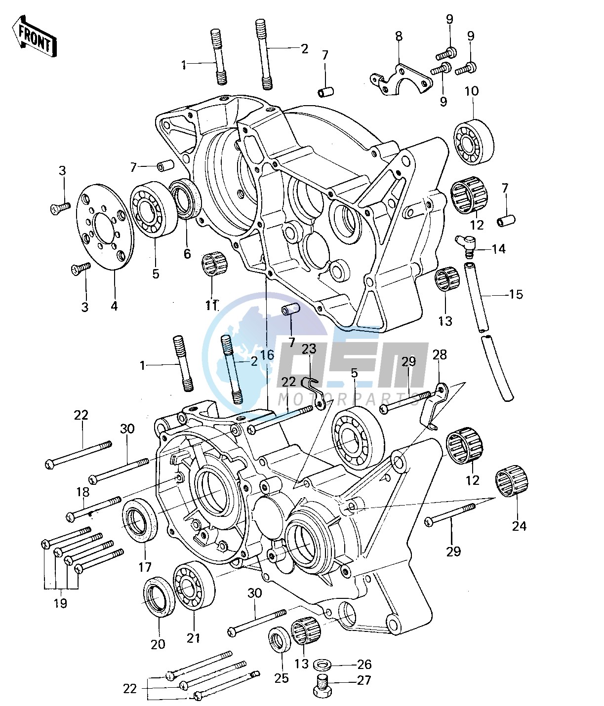 CRANKCASE -- 78-79 KX125-A4_A5- -