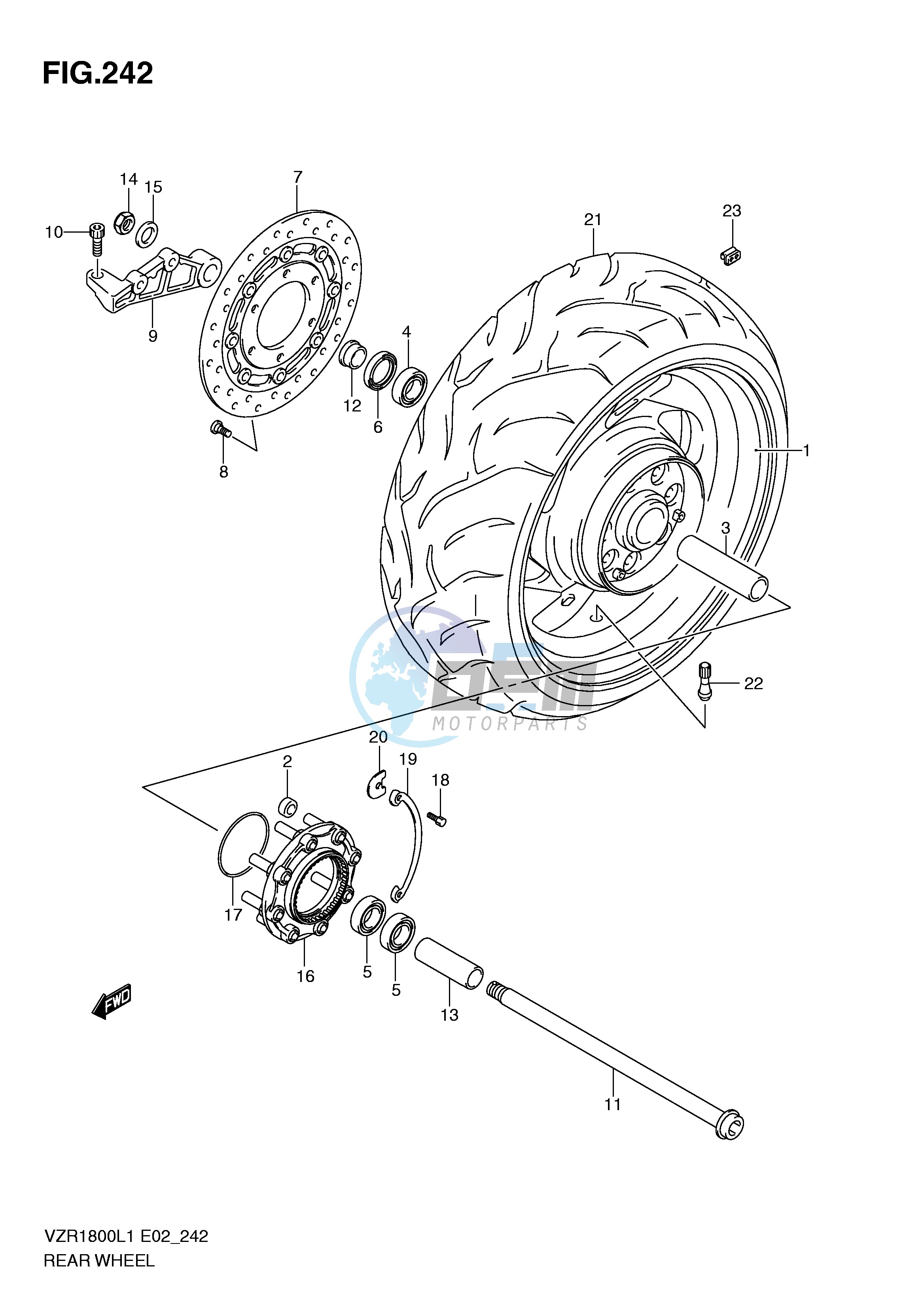 REAR WHEEL (VZR1800ZUFL1 E19)