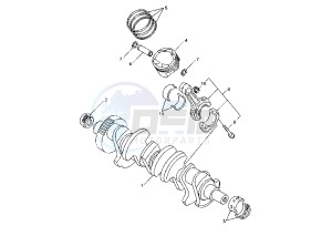 YZF R1 1000 drawing CRANKSHAFT PISTON