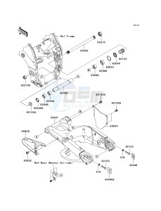 ZX 1000 D [NINJA ZX-10R] (D6F-D7FA) D7FA drawing SWINGARM