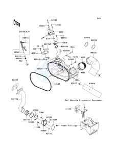 KRF 750 B [TERYX 750 4X4] (B8F) B8F drawing CONVERTER COVER