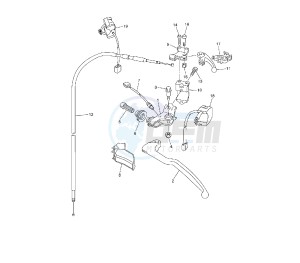 WR F 450 drawing HANDLE SWITCH AND LEVER